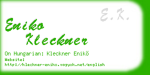 eniko kleckner business card